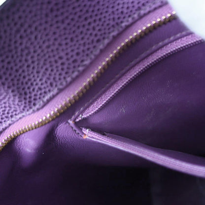 Chanel 2000-2002 Purple Caviar Medallion Tote Handbag