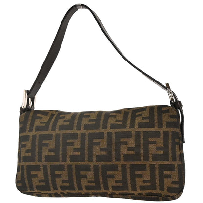 Fendi Brown Canvas Zucca Baguette Handbag