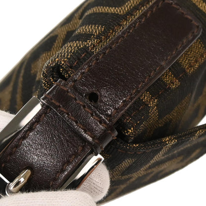 Fendi Brown Canvas Zucca Baguette Handbag