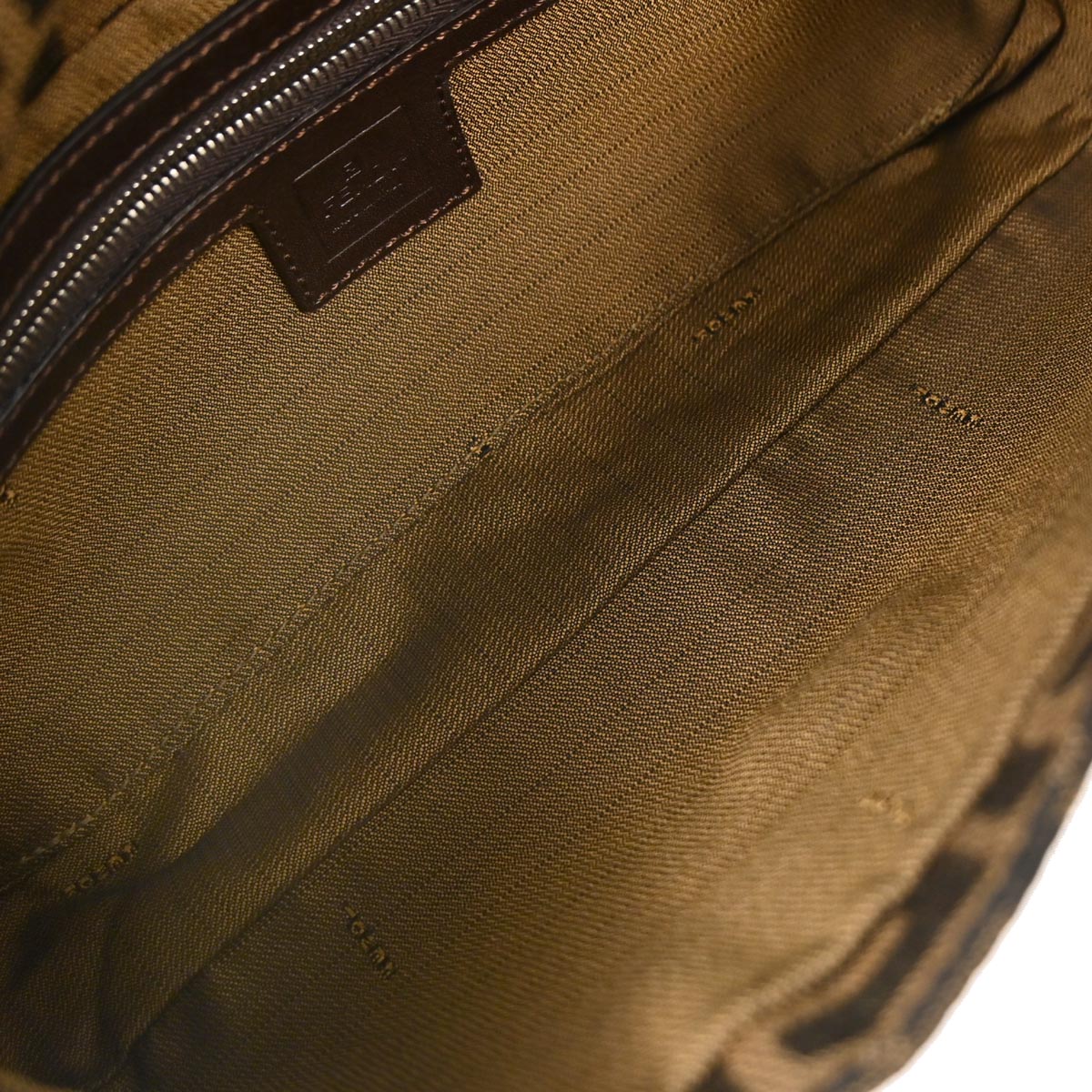 Fendi Brown Canvas Zucca Baguette Handbag