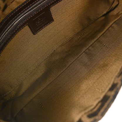 Fendi Brown Canvas Zucca Baguette Handbag