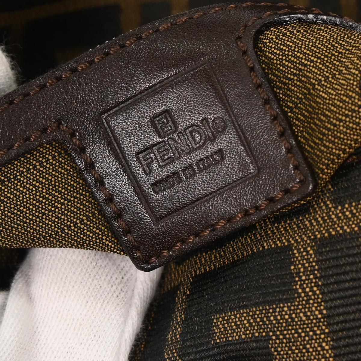 Fendi Brown Canvas Zucca Baguette Handbag