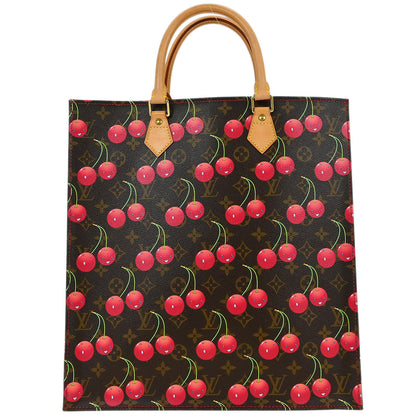Louis Vuitton Monogram Cherry Sac Plat Tote Handbag M95010