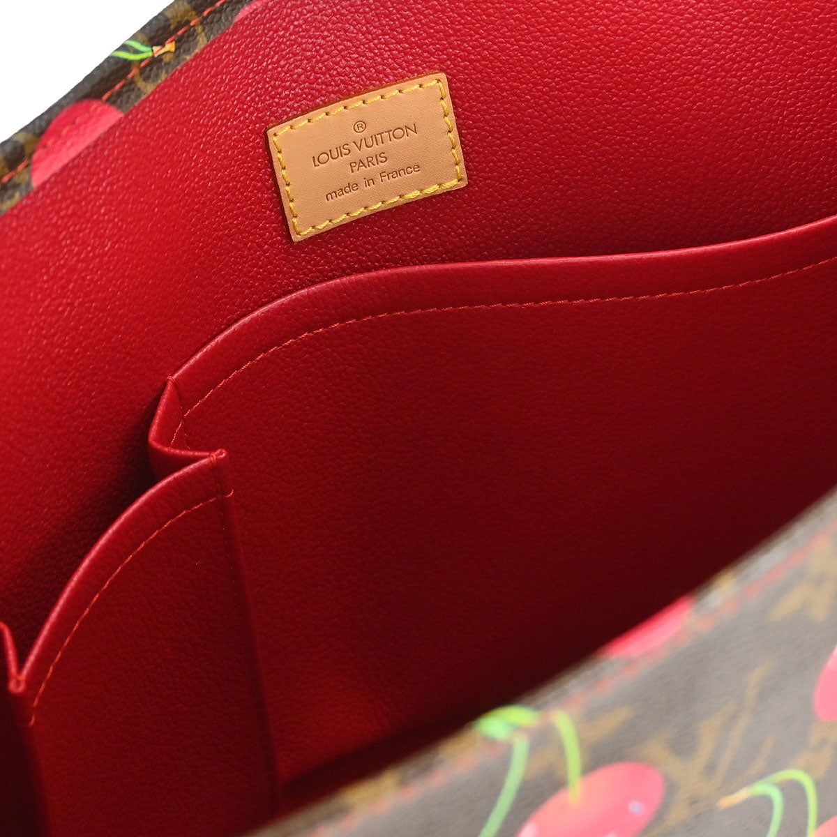 Louis Vuitton Monogram Cherry Sac Plat Tote Handbag M95010