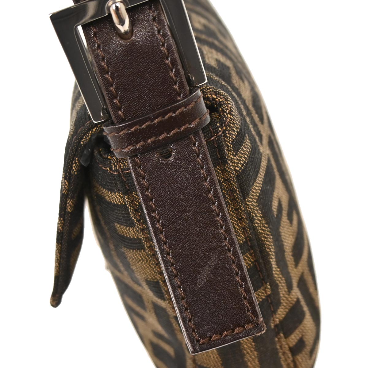 Fendi Brown Canvas Zucca Baguette Handbag