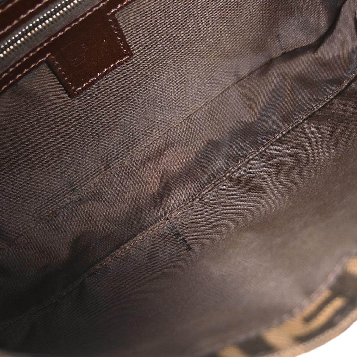 Fendi Brown Canvas Zucca Baguette Handbag