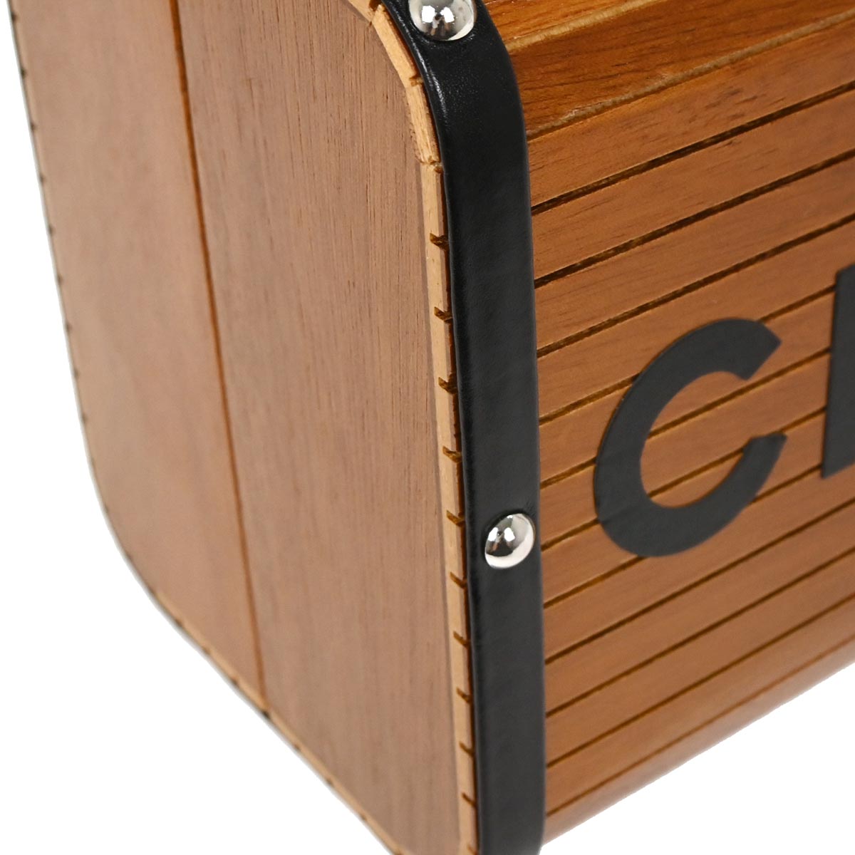 Chanel 1994-1996 Brown Black Wood Vanity Handbag Box