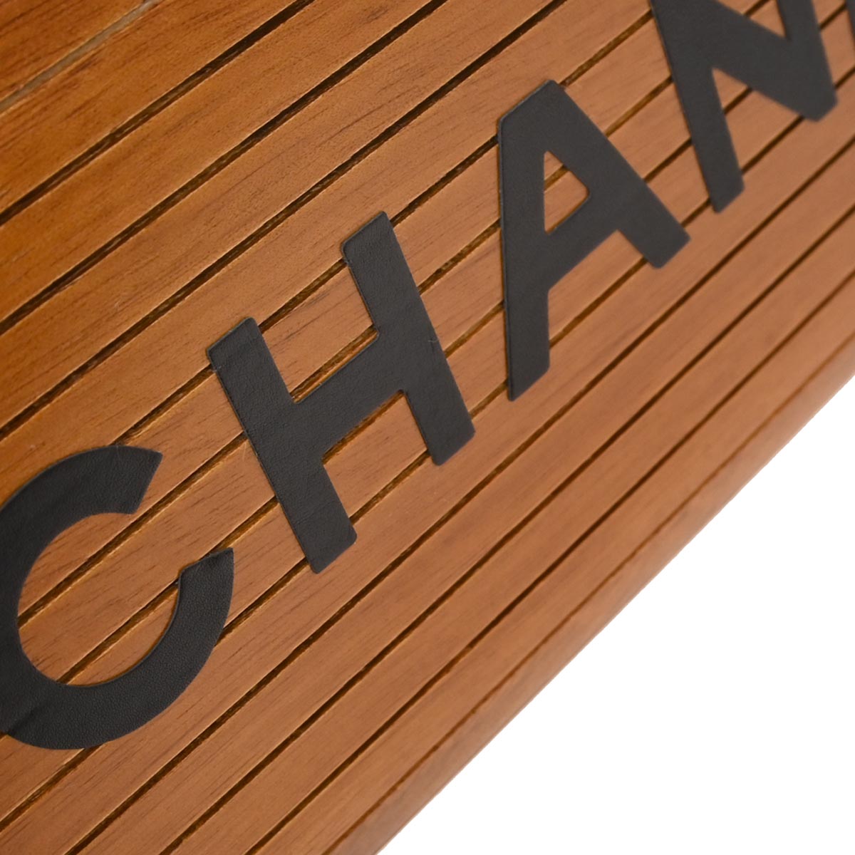 Chanel 1994-1996 Brown Black Wood Vanity Handbag Box