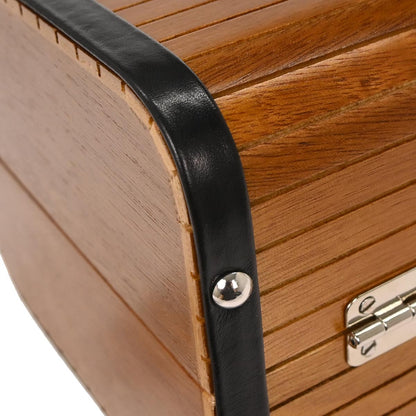 Chanel 1994-1996 Brown Black Wood Vanity Handbag Box