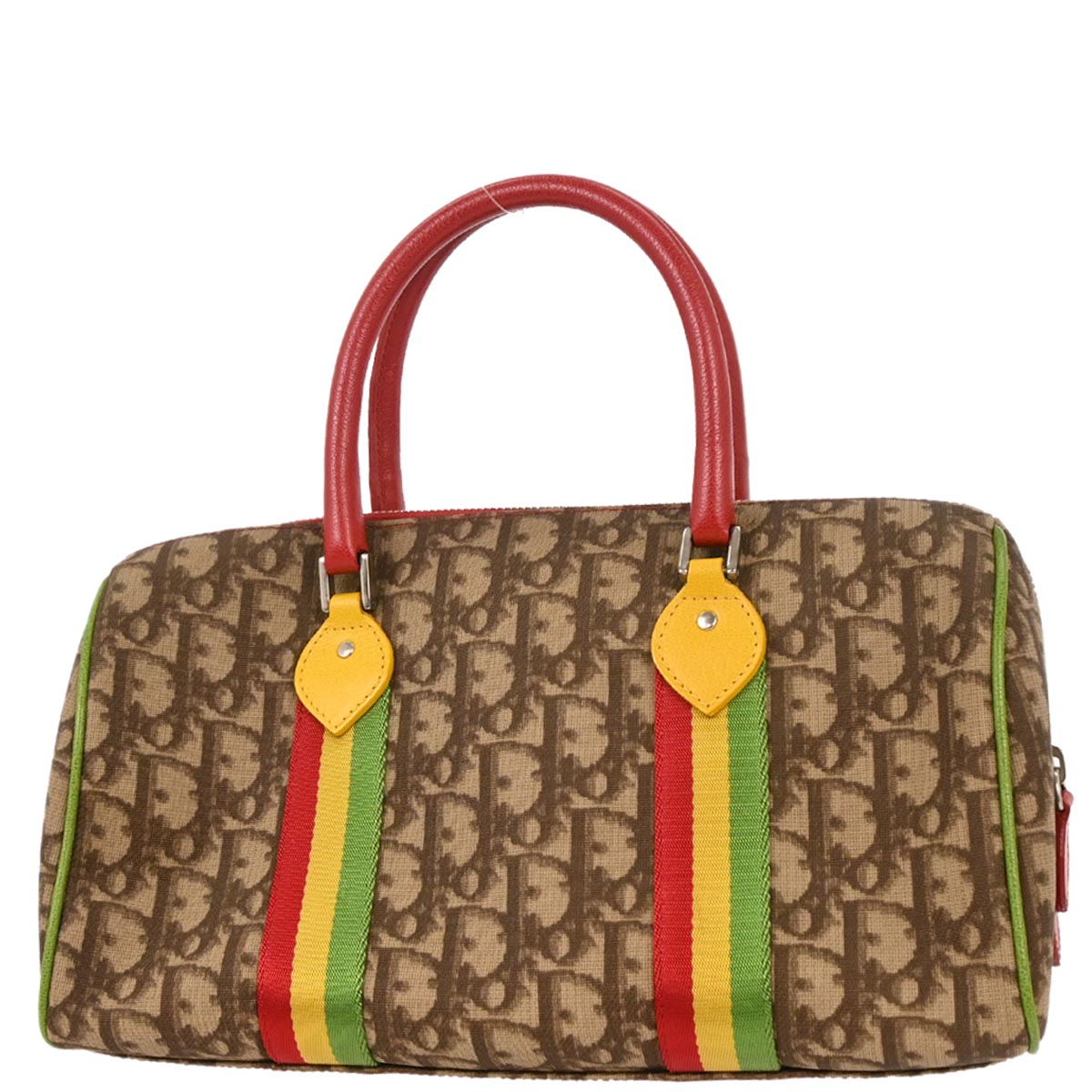 Christian Dior Brown Rasta-Color PVC Trotter Handbag