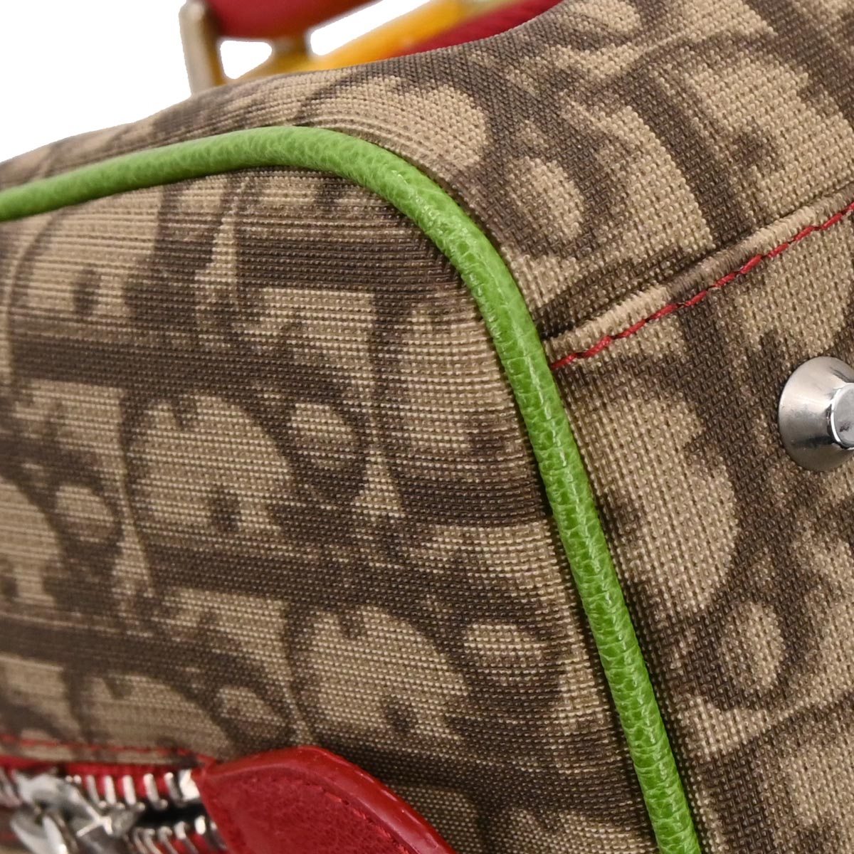 Christian Dior Brown Rasta-Color PVC Trotter Handbag