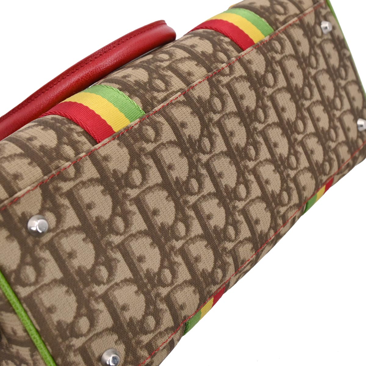 Christian Dior Brown Rasta-Color PVC Trotter Handbag