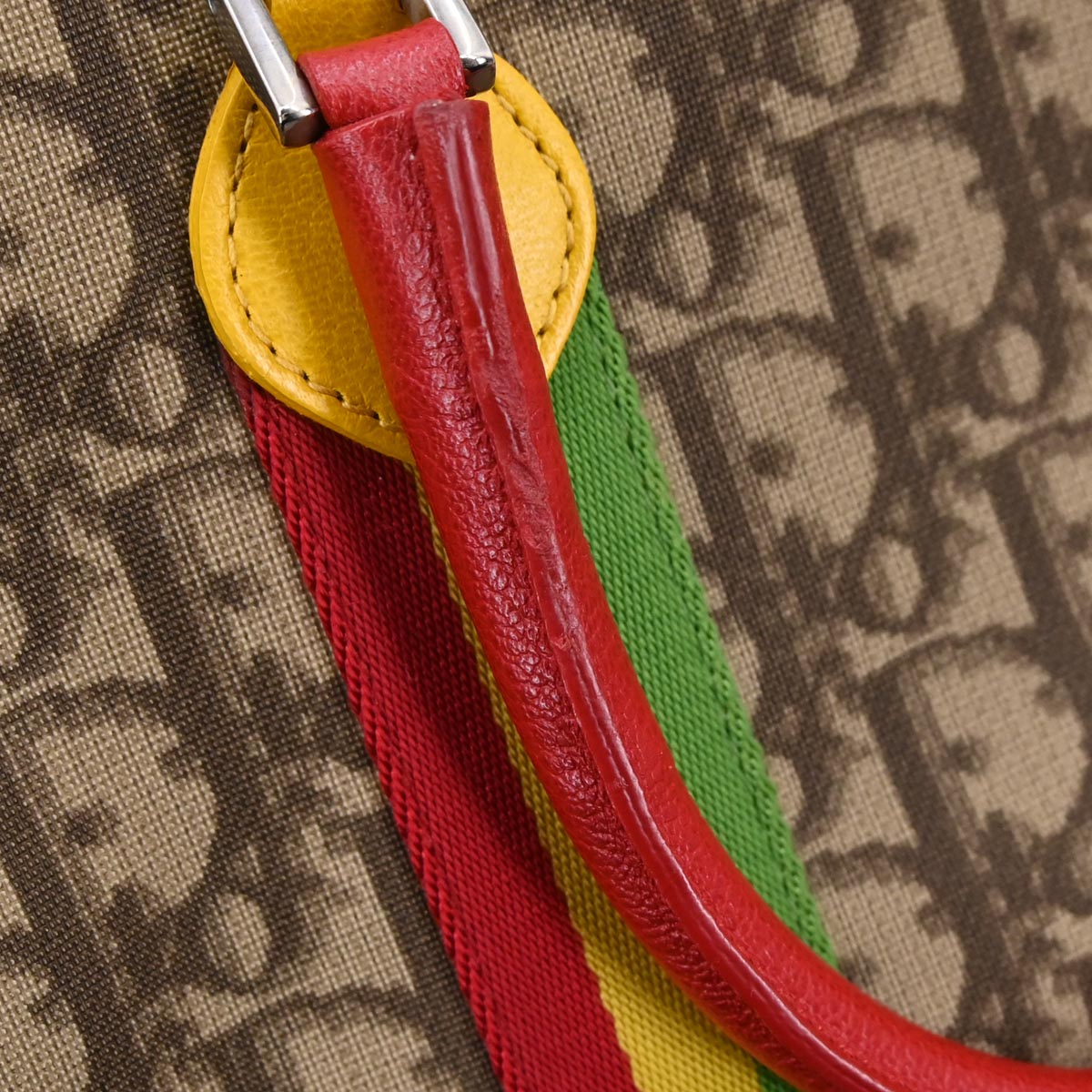 Christian Dior Brown Rasta-Color PVC Trotter Handbag