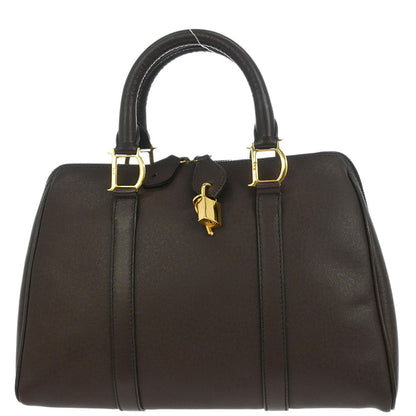 Christian Dior Brown Leather Duffle Handbag