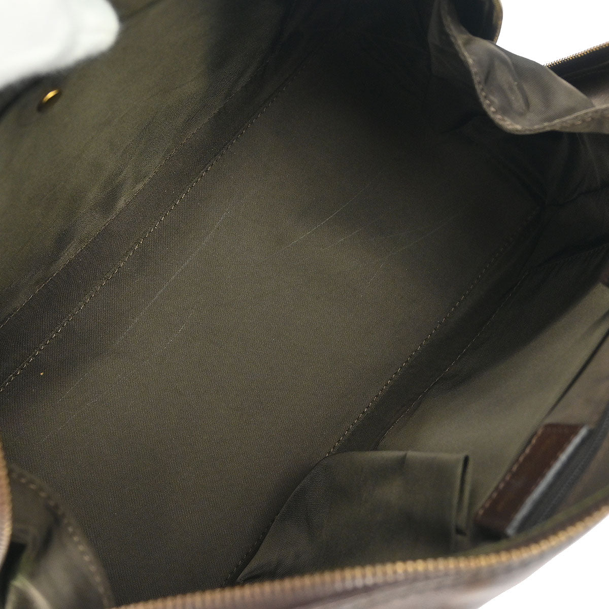 Christian Dior Brown Leather Duffle Handbag