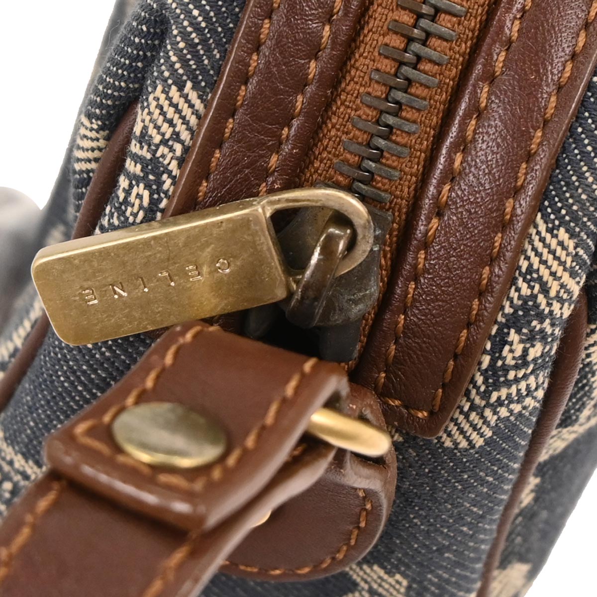 Celine * Indigo Denim Macadam Handbag