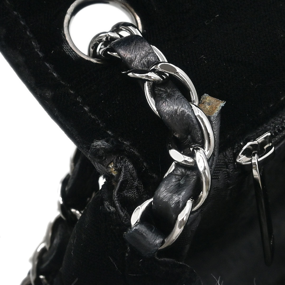 Chanel 2005-2006 Black Velvet Shoulder Bag