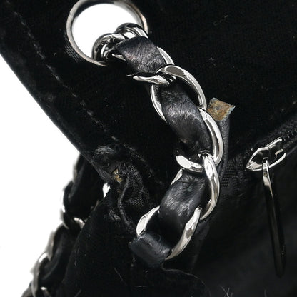 Chanel 2005-2006 Black Velvet Shoulder Bag