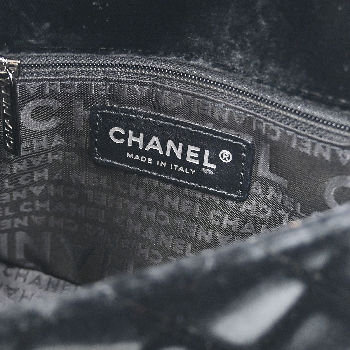 Chanel 2005-2006 Black Velvet Shoulder Bag