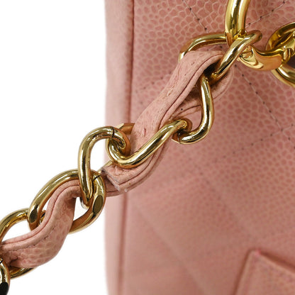 Chanel 2002-2003 Pink Caviar Petite Shopping Tote PST Chain Handbag
