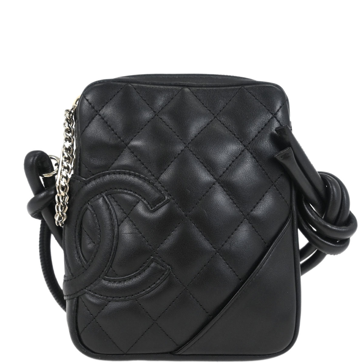 Chanel 2005-2006 Black Calfskin Cambon Ligne Shoulder Bag