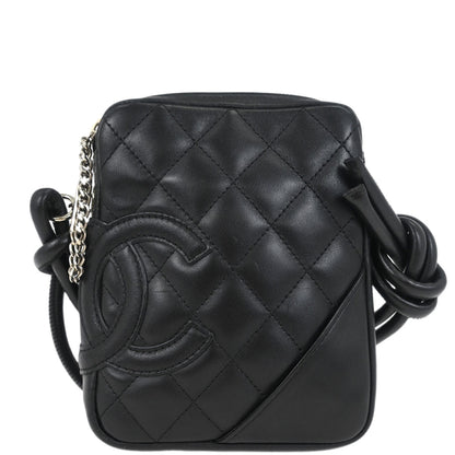 Chanel 2005-2006 Black Calfskin Cambon Ligne Shoulder Bag