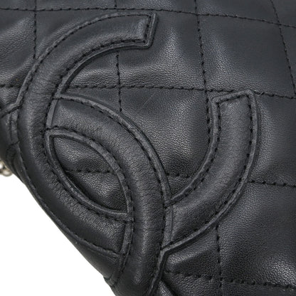 Chanel 2005-2006 Black Calfskin Cambon Ligne Shoulder Bag