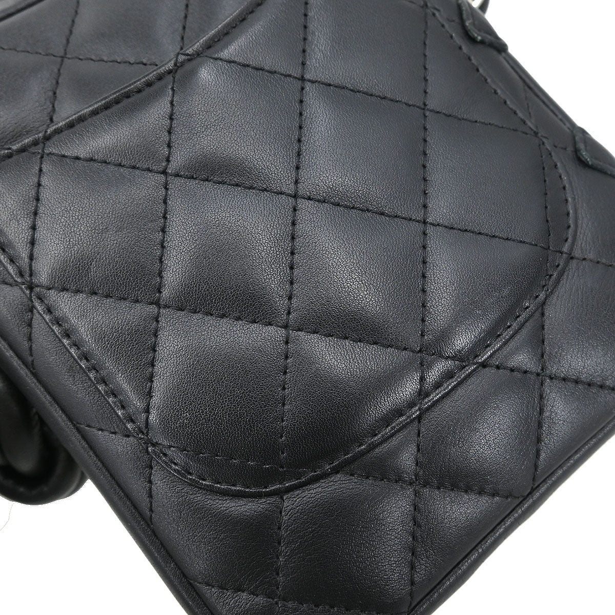Chanel 2005-2006 Black Calfskin Cambon Ligne Shoulder Bag