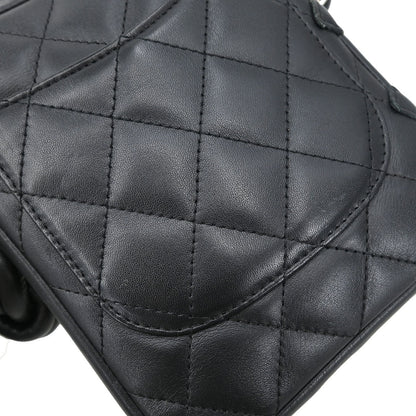 Chanel 2005-2006 Black Calfskin Cambon Ligne Shoulder Bag