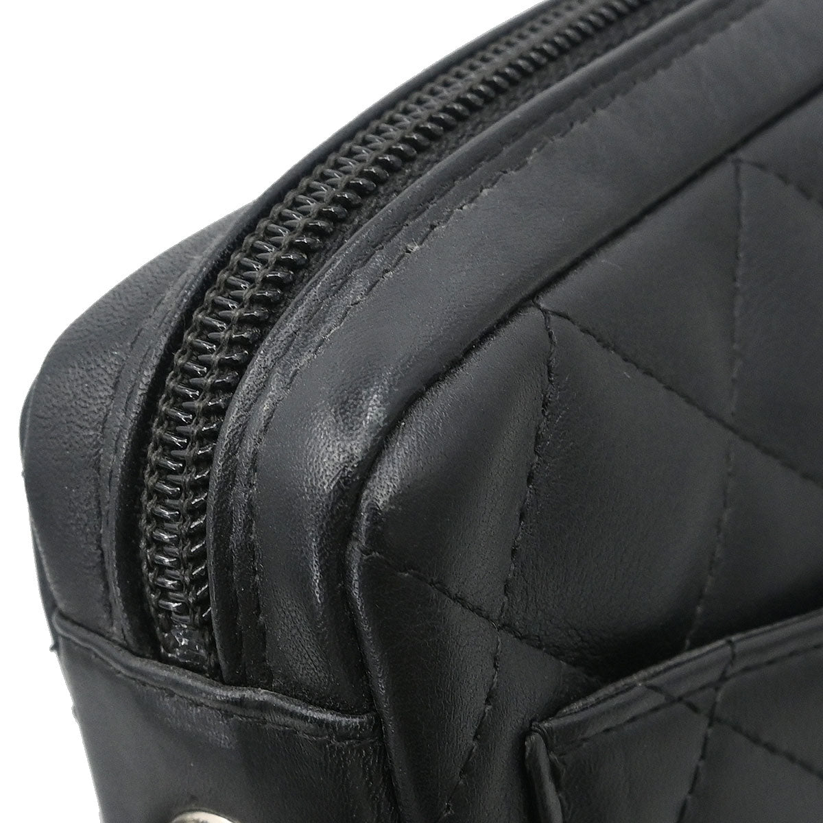 Chanel 2005-2006 Black Calfskin Cambon Ligne Shoulder Bag