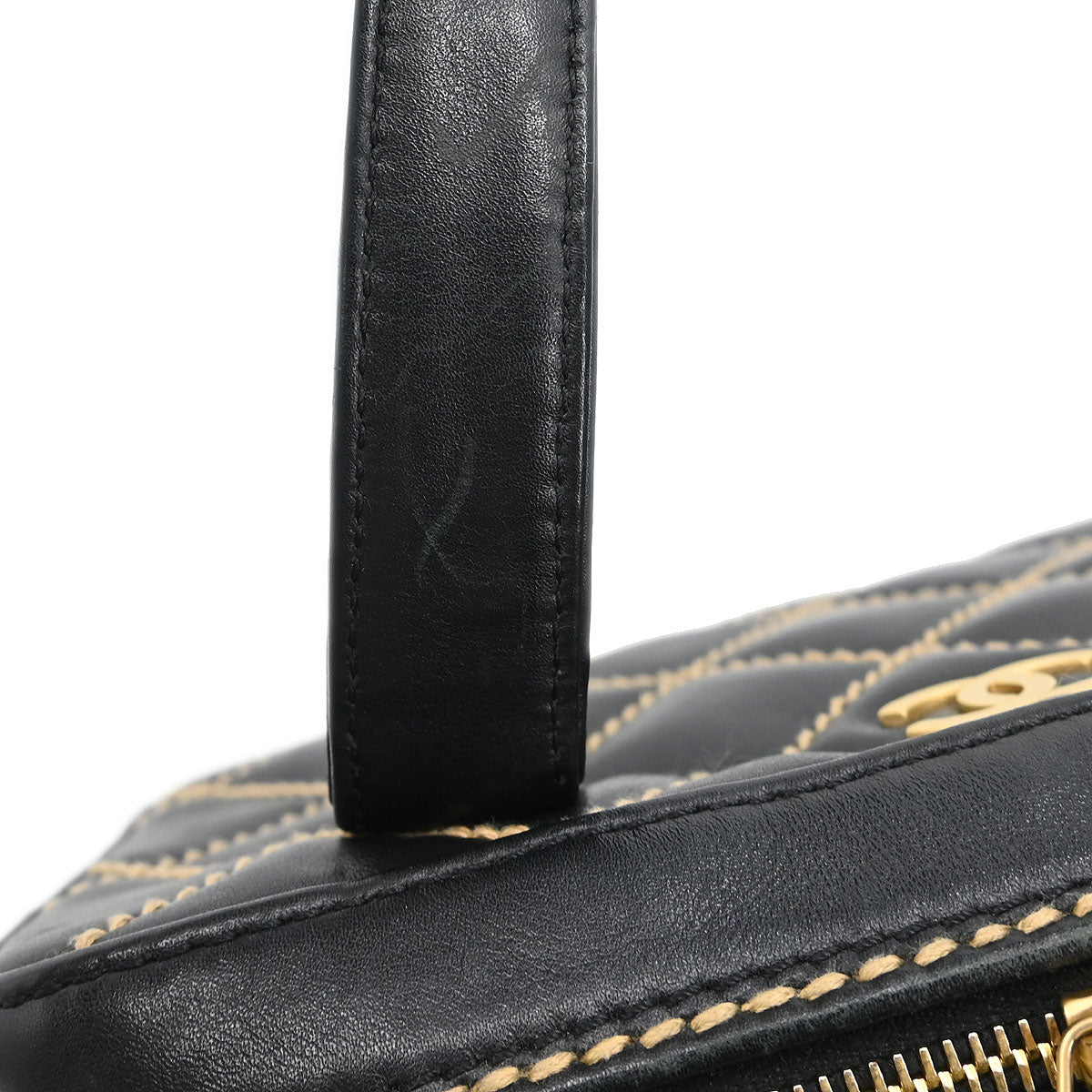 Chanel 2003-2004 Black Calfskin Wild Stitch Handbag