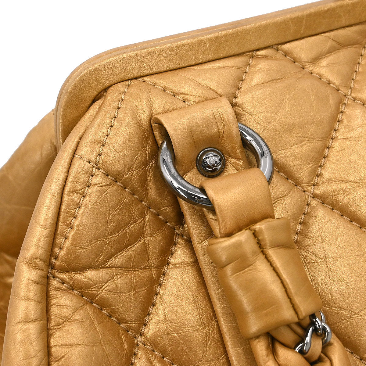 Chanel 2005-2006 Gold Lambskin Handbag