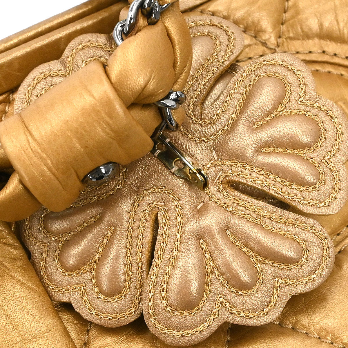 Chanel 2005-2006 Gold Lambskin Handbag