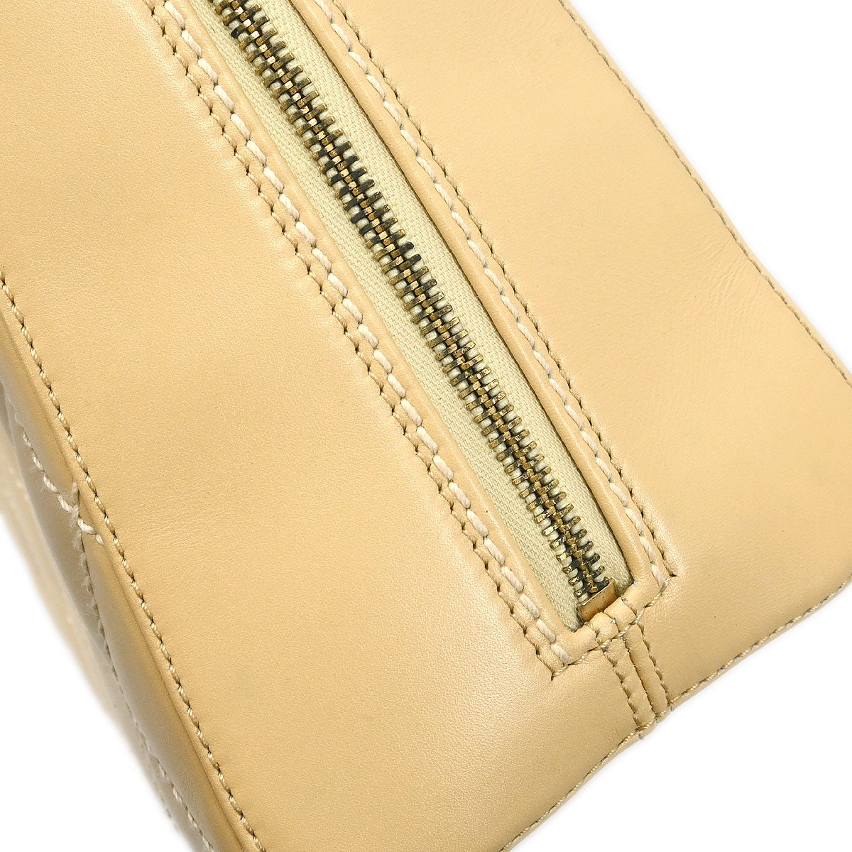 Chanel 2002-2003 Beige Calfskin Wild Stitch Handbag