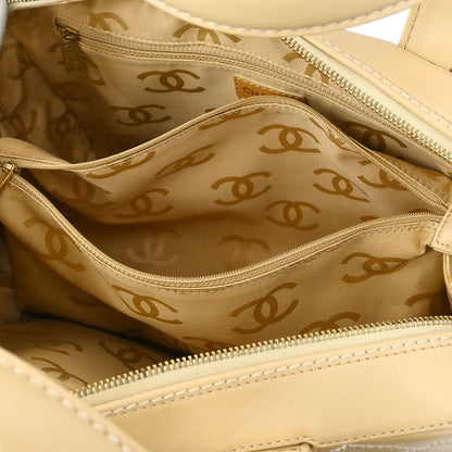 Chanel 2002-2003 Beige Calfskin Wild Stitch Handbag