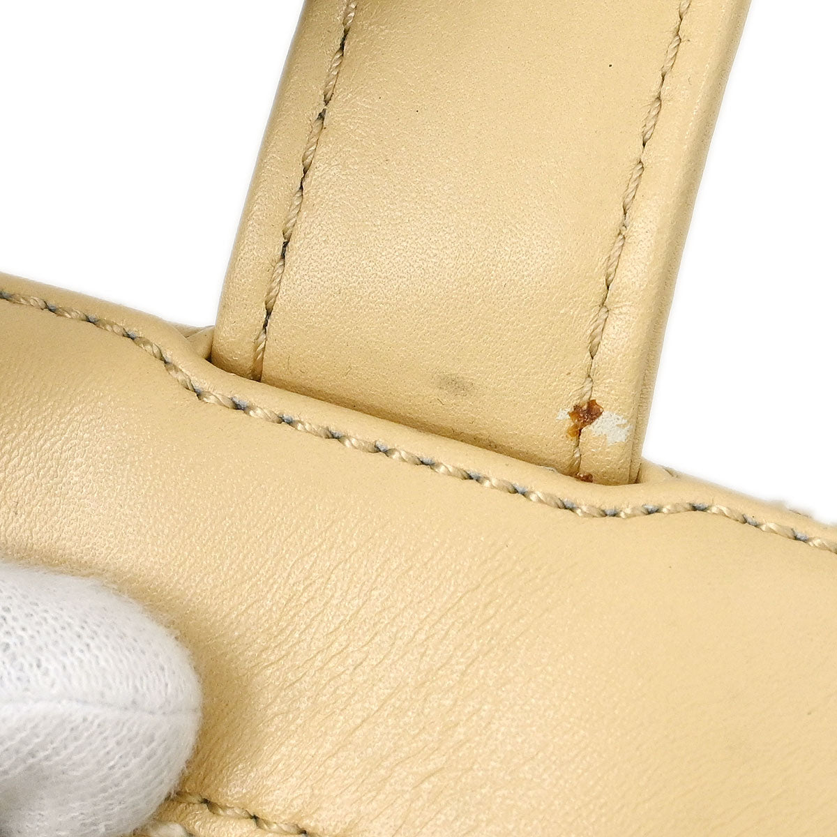 Chanel 2002-2003 Beige Calfskin Wild Stitch Handbag