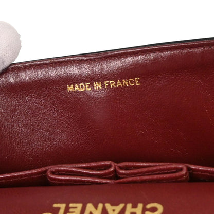 Chanel 1989-1991 Black Lambskin Small Classic Double Flap Shoulder Bag