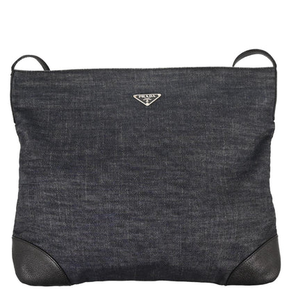 Prada Navy Denim Shoulder Bag