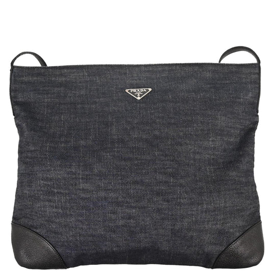 Prada Navy Denim Shoulder Bag