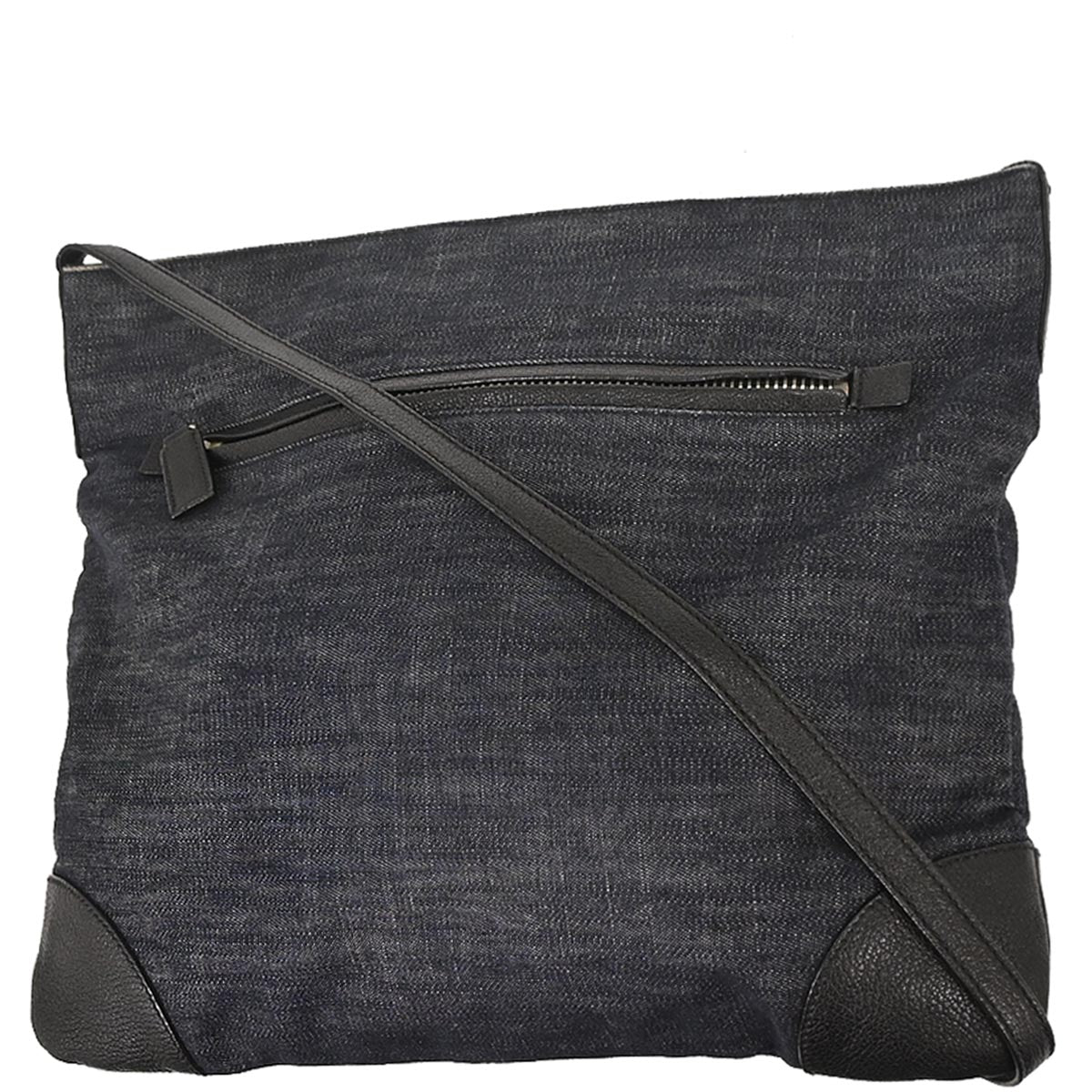 Prada Navy Denim Shoulder Bag