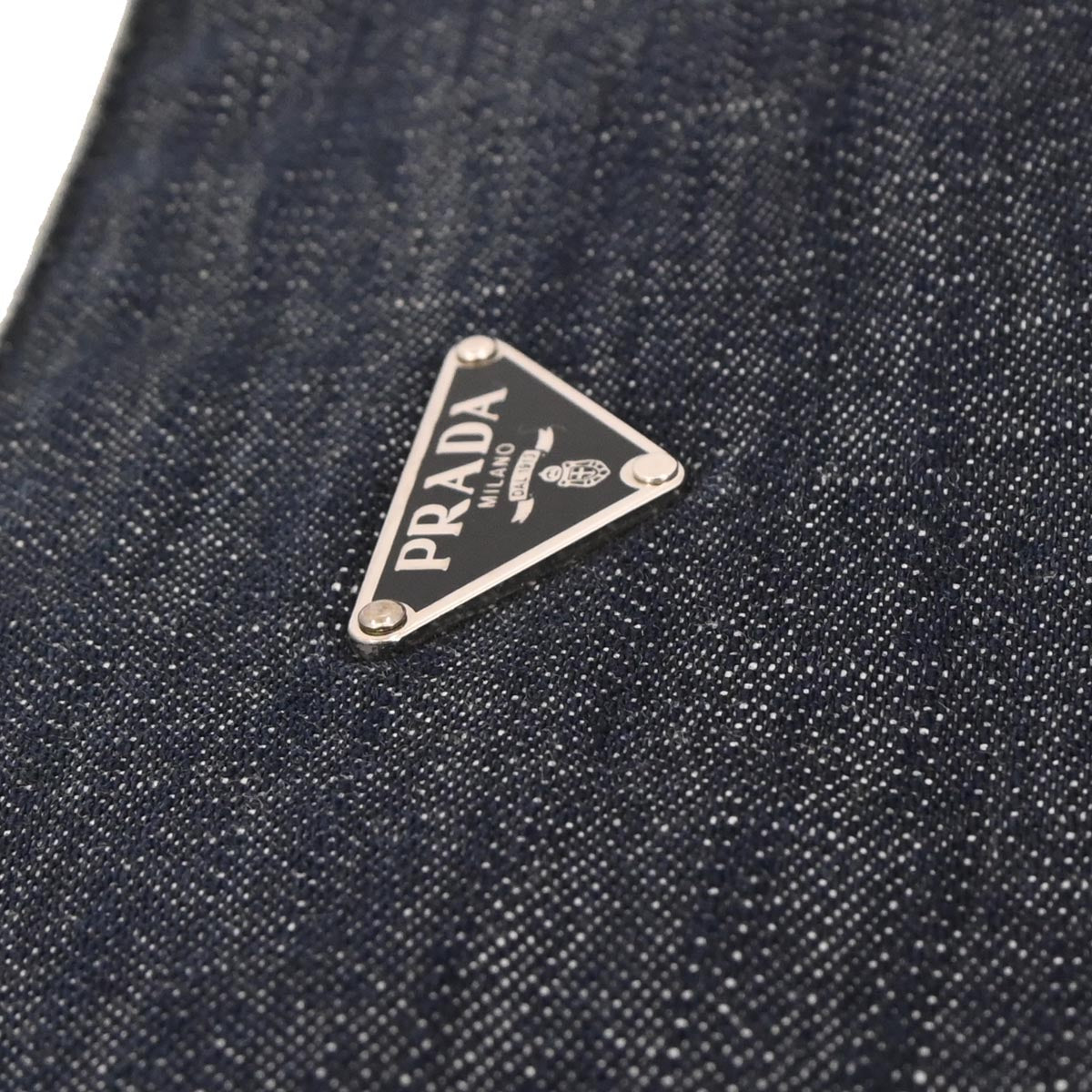 Prada Navy Denim Shoulder Bag