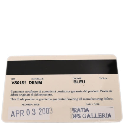 Prada Navy Denim Shoulder Bag