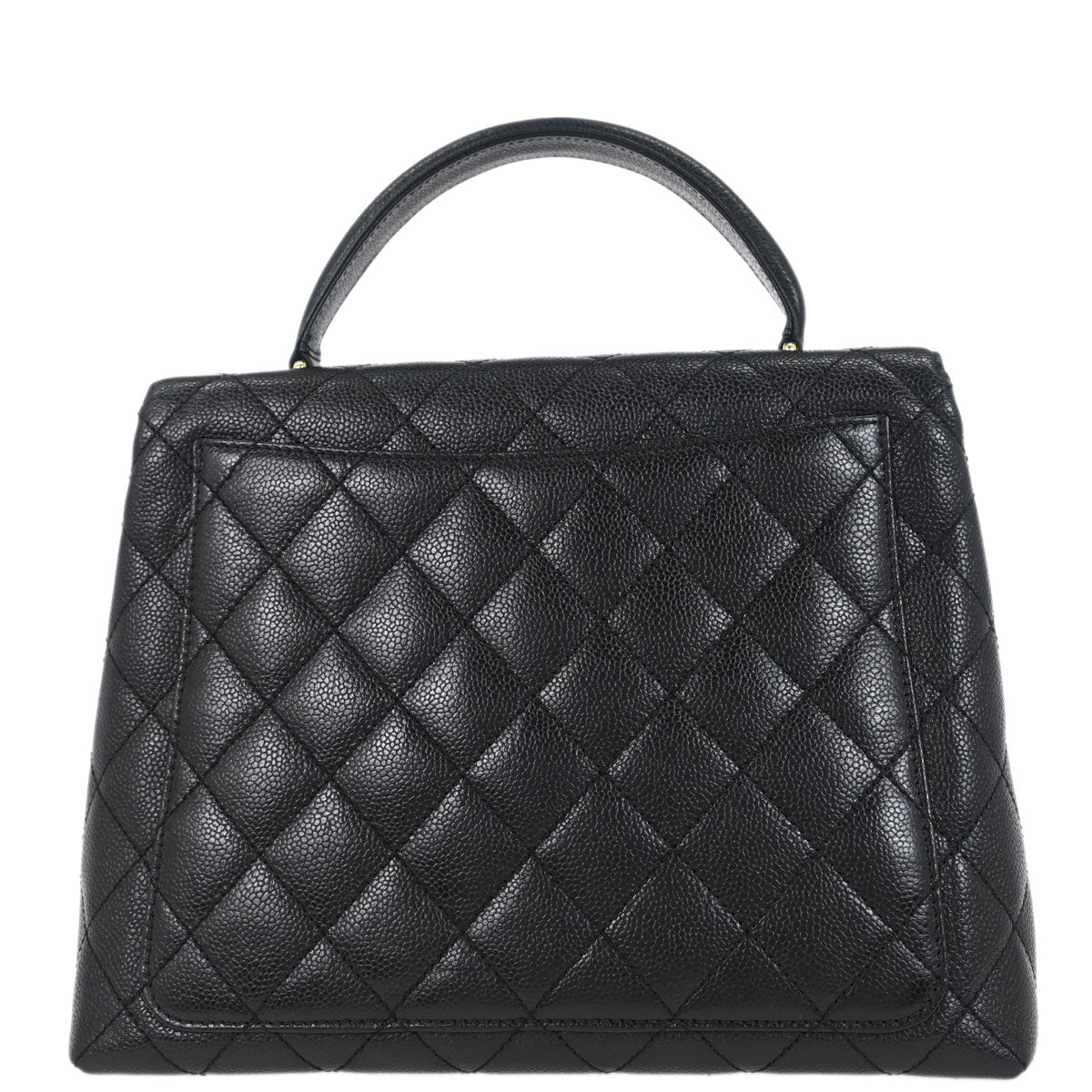 Chanel 2002-2003 Black Caviar Top Handle Handbag