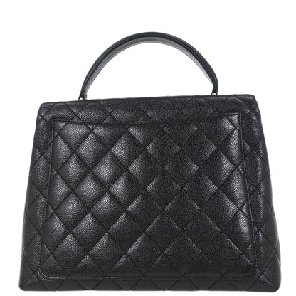 Chanel 2002-2003 Black Caviar Top Handle Handbag