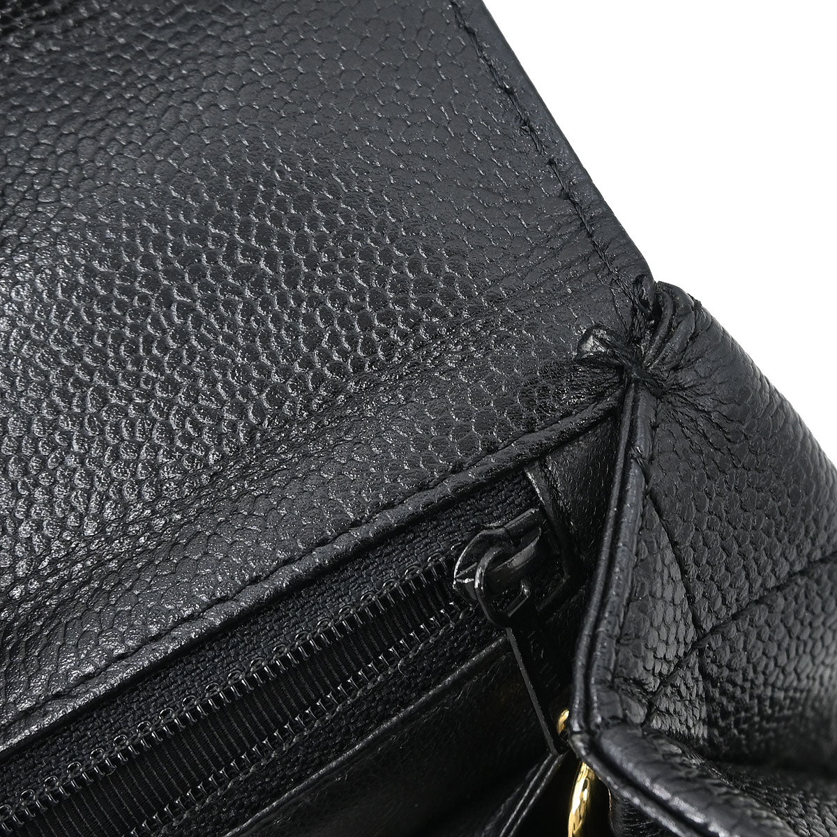 Chanel 2002-2003 Black Caviar Top Handle Handbag