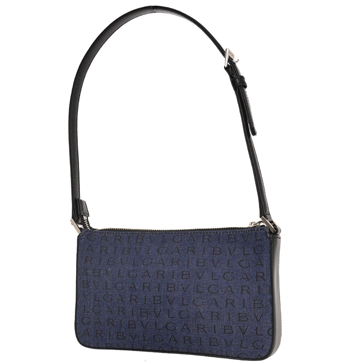 Bvlgari Blue Denim Logomania Handbag