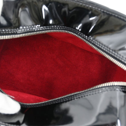 Chanel 2002-2003 Black Patent Leather Choco Bar Handbag