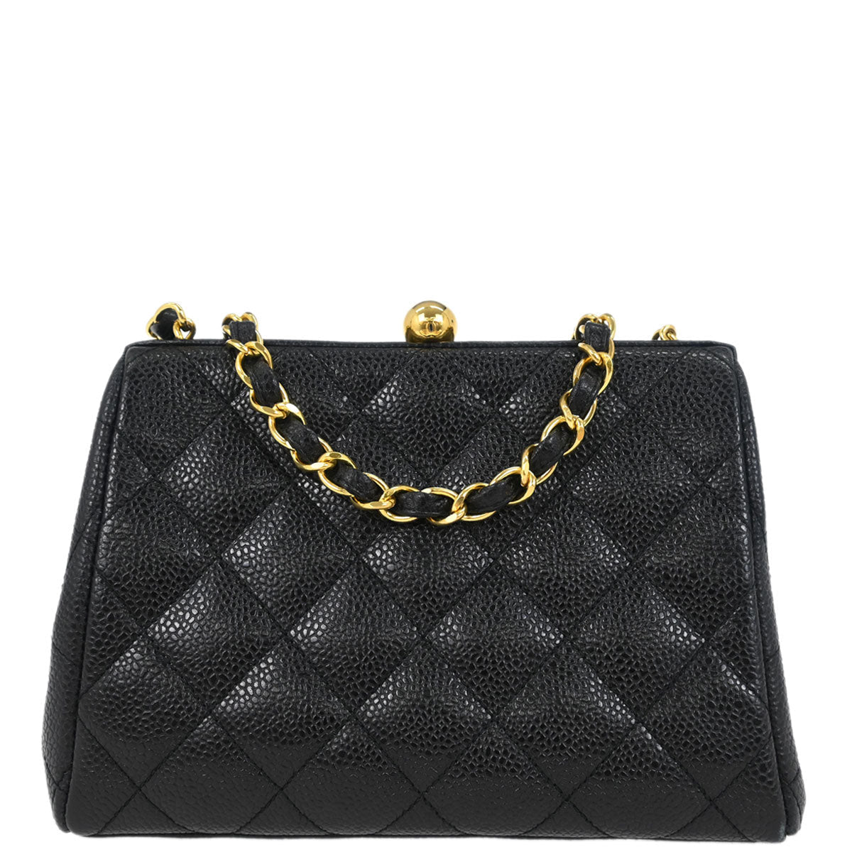 Chanel 1994-1996 Black Caviar Shoulder Bag