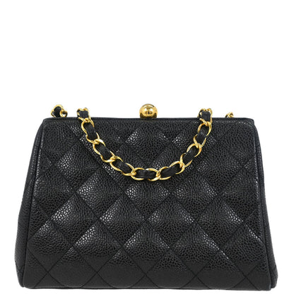 Chanel 1994-1996 Black Caviar Shoulder Bag