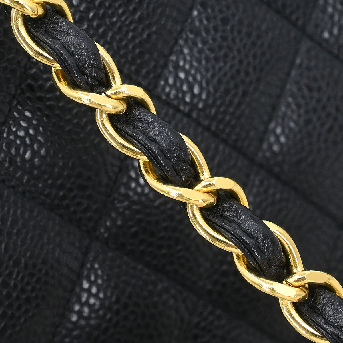 Chanel 1994-1996 Black Caviar Shoulder Bag